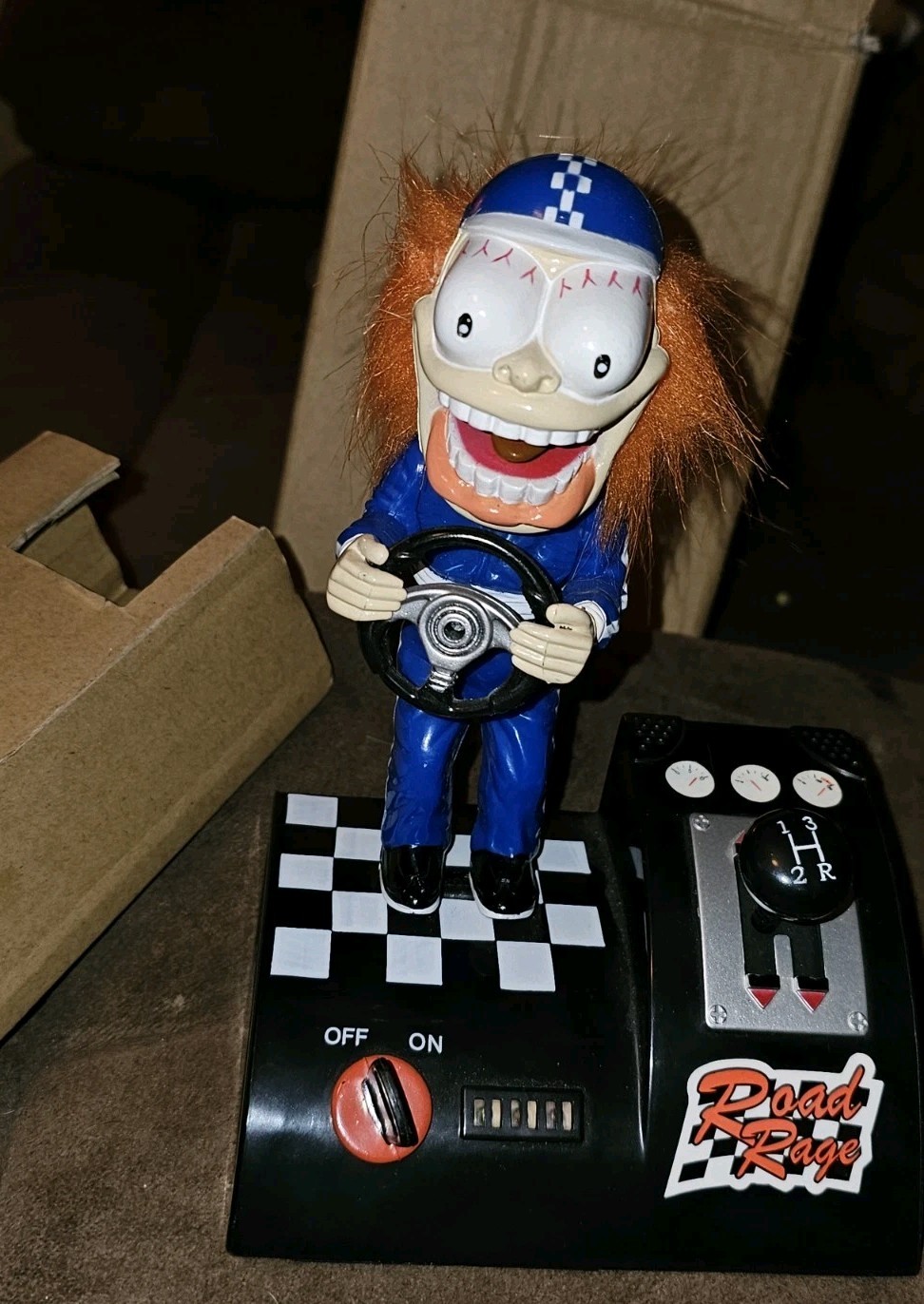 Vintage Gemmy Road Rage Racer Red Hair Gear Shift Electronic Toy Rare Vintage Gemmy Road Rage Racer Red Hair Gear Shift Electronic Toy Rare