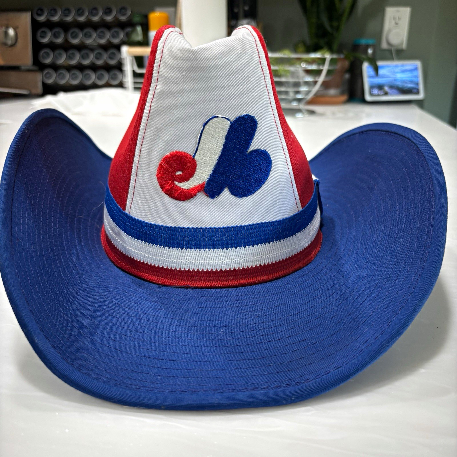 Vintage BECO Montreal Expos MLB Officially Licensed Western Cowboy Baseball Hat Vintage BECO Montreal Expos MLB Officially Licensed Western Cowboy Baseball Hat