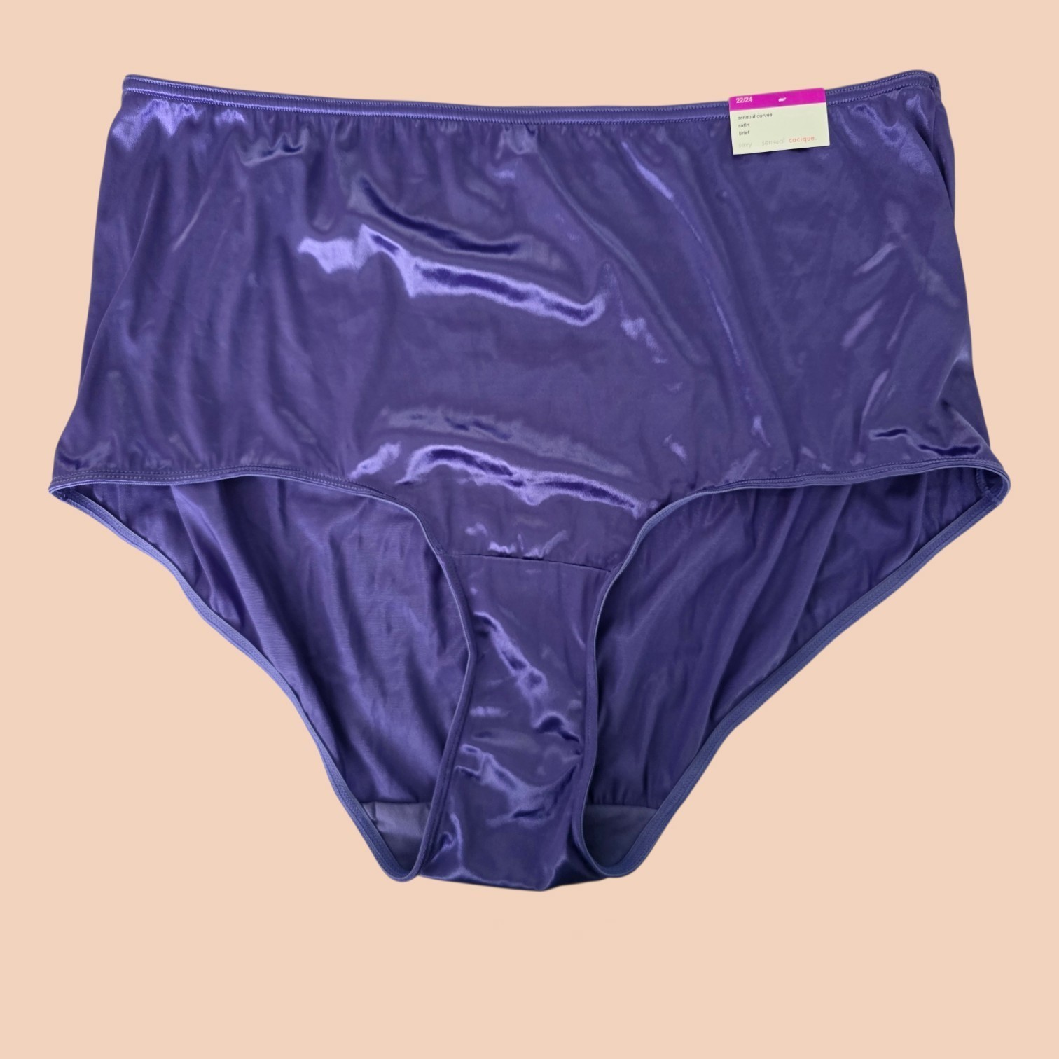 NWT Cacique VTG Second Skin Satin Hi Cut Brief Panties Sensual Curves Sz 22 / 24 NWT Cacique VTG Second Skin Satin Hi Cut Brief Panties Sensual Curves Sz 22 / 24