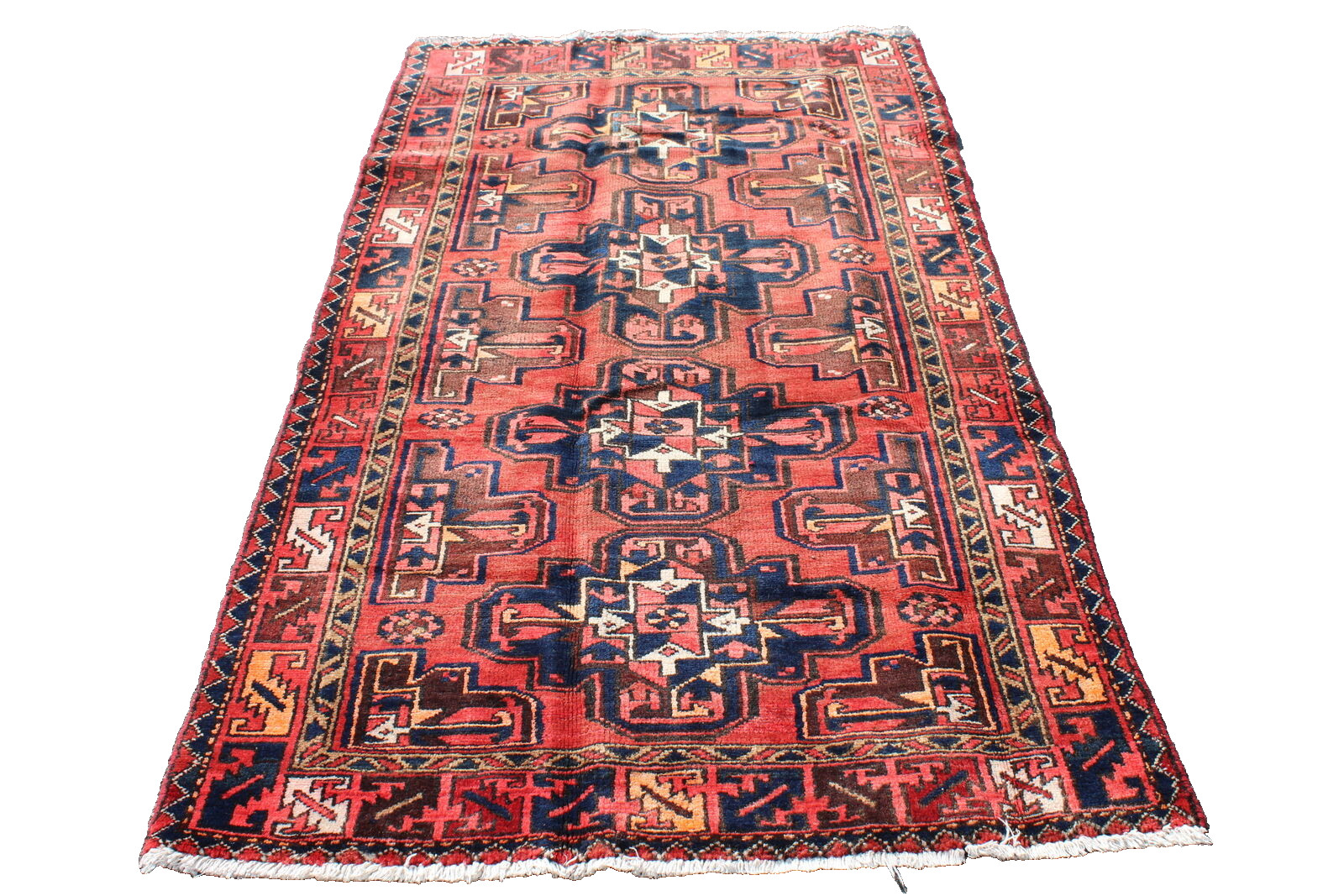 Geometric Medallion Vintage Turkish 3' 5