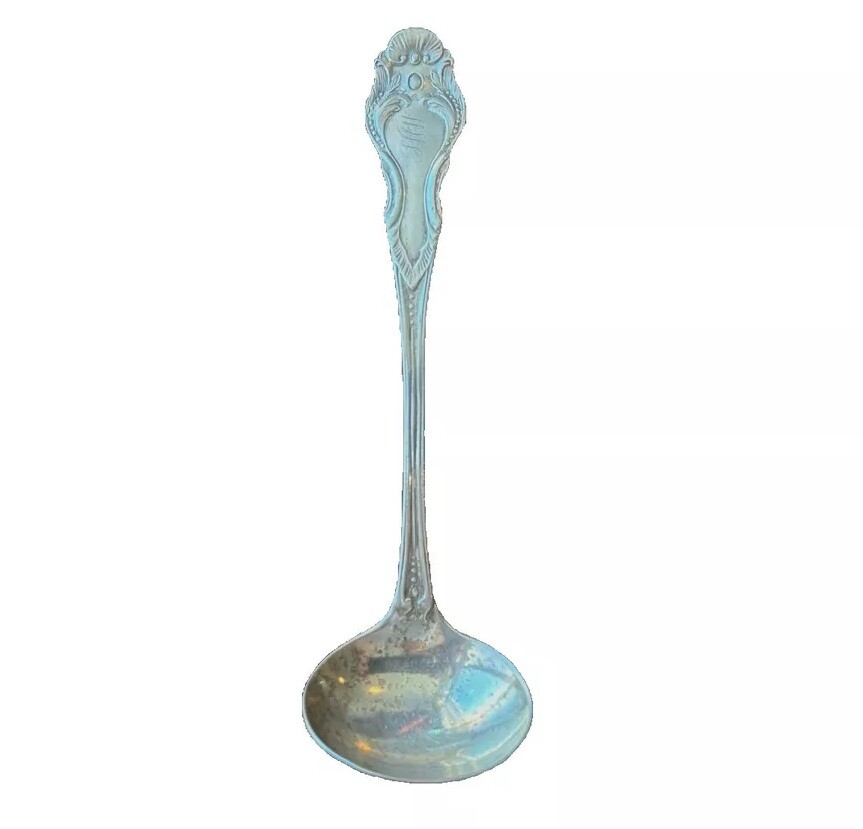 1850s Antique US Coin Silver Empire Ladle 6 1/4” By S. HOARD & Co. Philo Gilbert