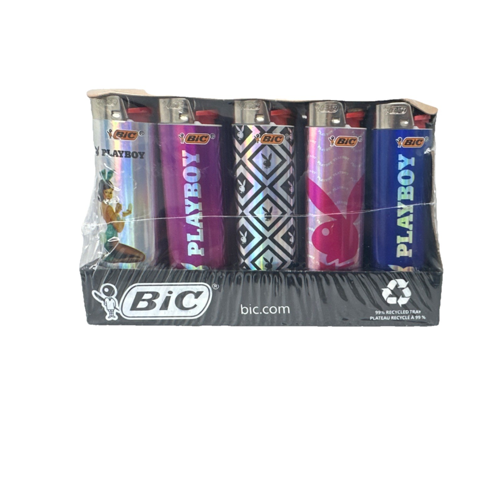BIC Playboy Design Lighters 50 Pack Multicolor Disposable Butane Soft Flame BIC Playboy Design Lighters 50 Pack Multicolor Disposable Butane Soft Flame