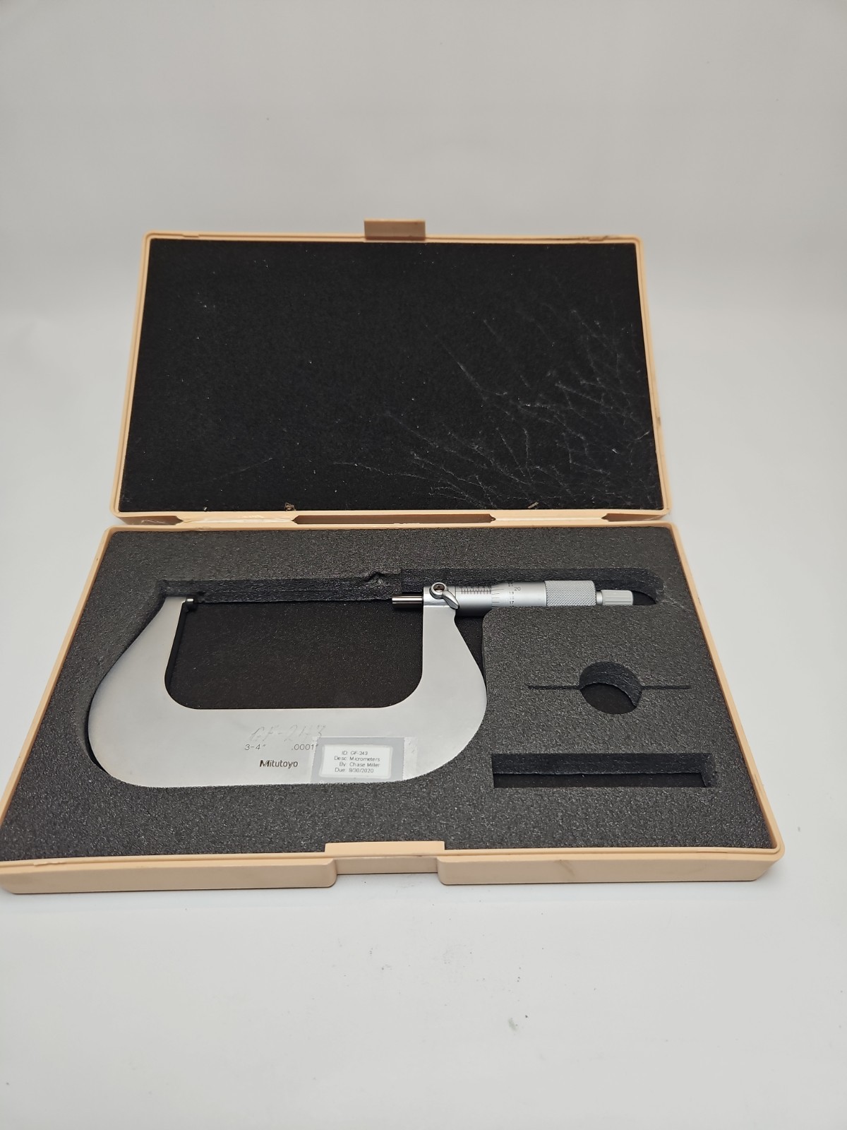 MITUTOYO 101-120, 3-4 Inch MICROMETER w/ CASE, 0.0001