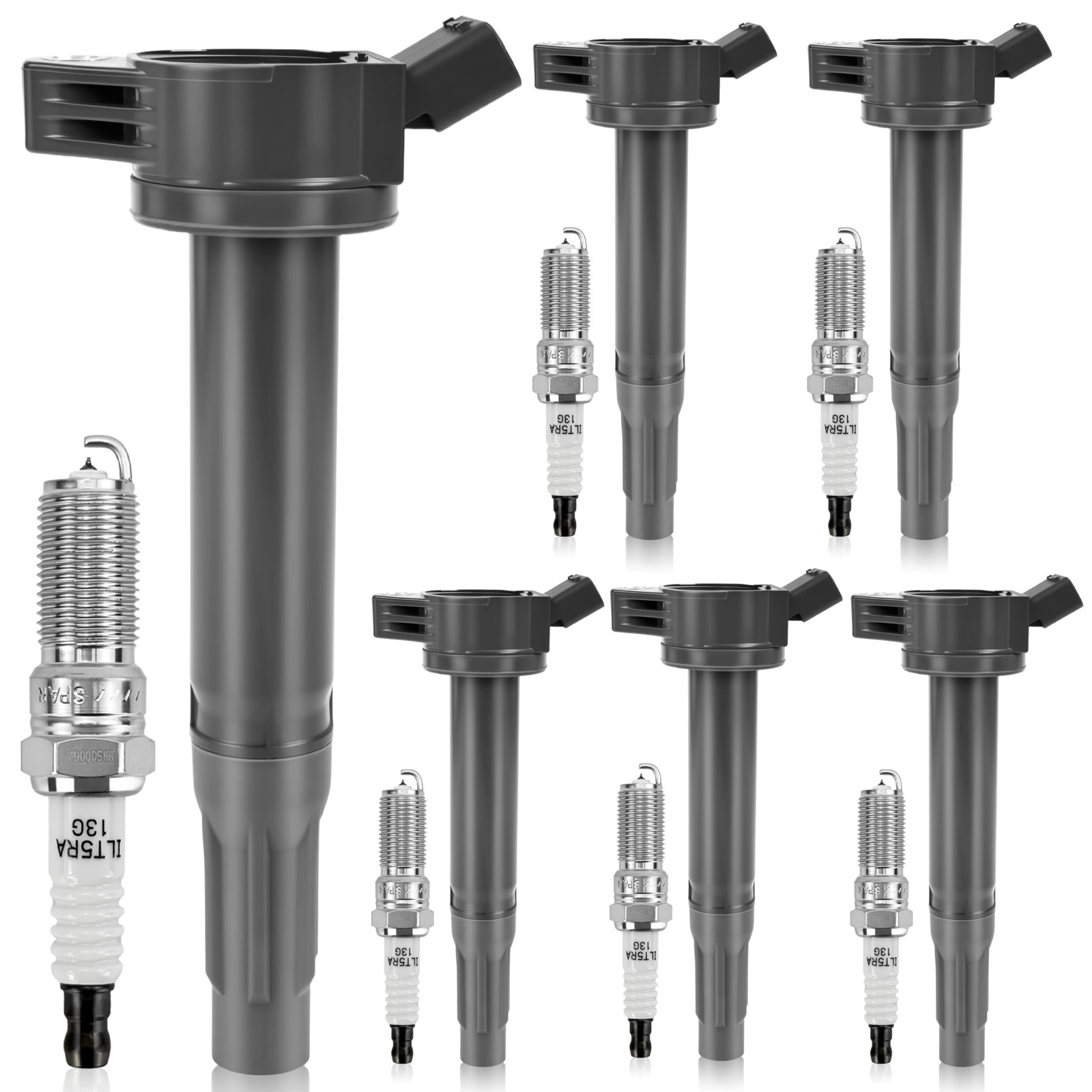 UF487 Ignition Coil Pack & Iridium Spark Plug for 3.5L V6 Toyota Sienna Avalon