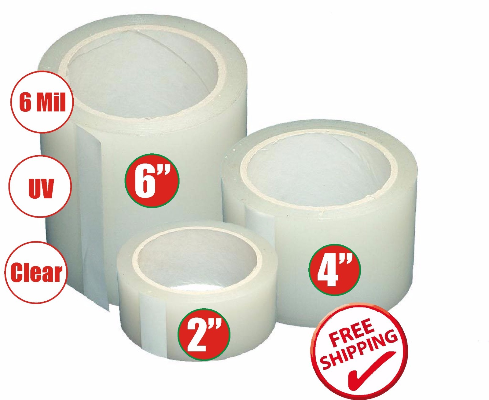 Poly Patch Tape Clear UV Greenhouse Tunnel Permanent Repair Tape - 108FT Length