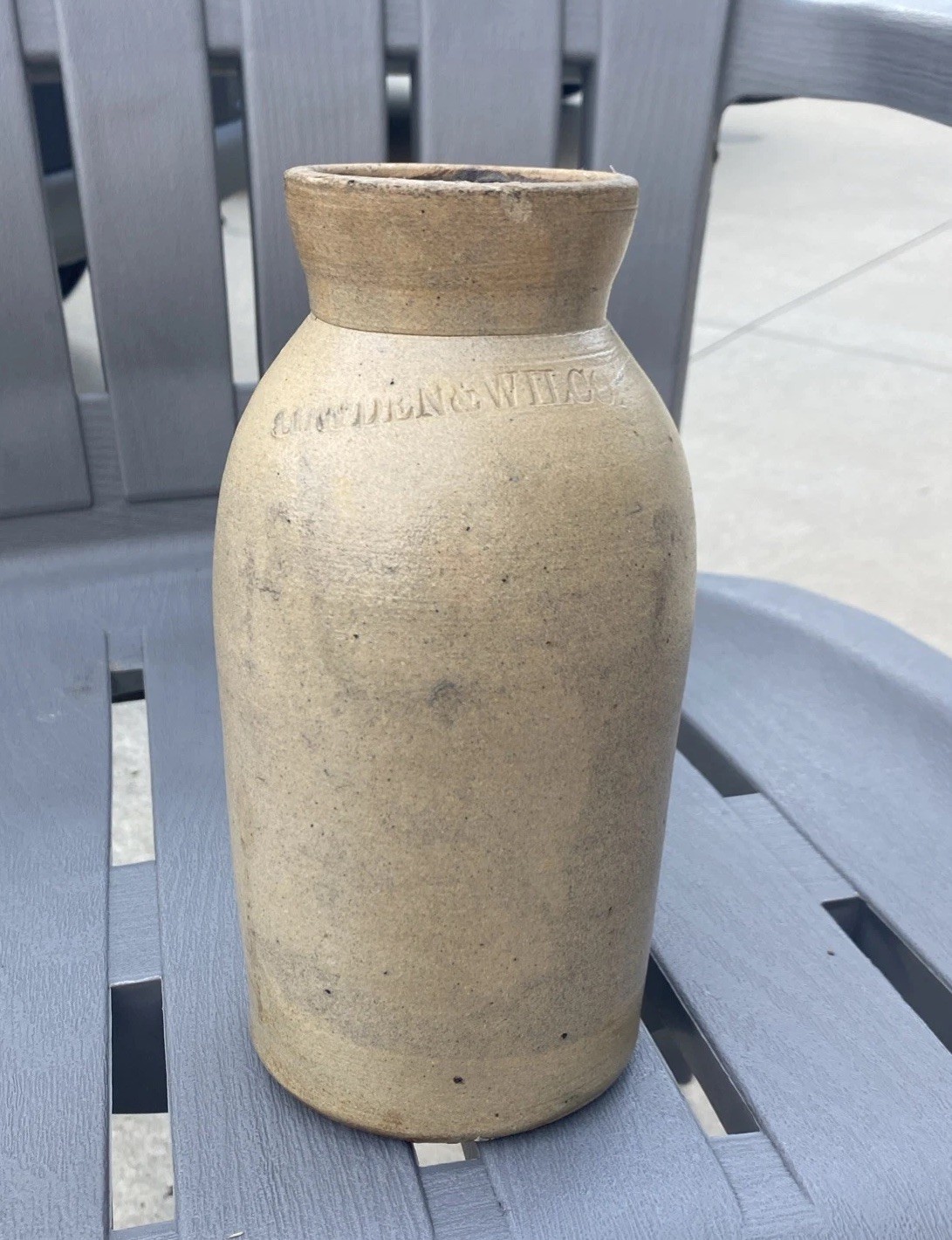 Antique Cowden & Wilcox 8’ Jar no lid Stoneware