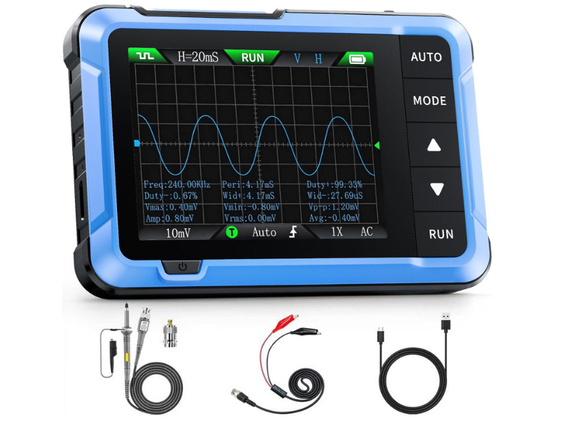 Osciloscopio portátil/generador de señales DDS 2 en 1, osciloscopio digital port