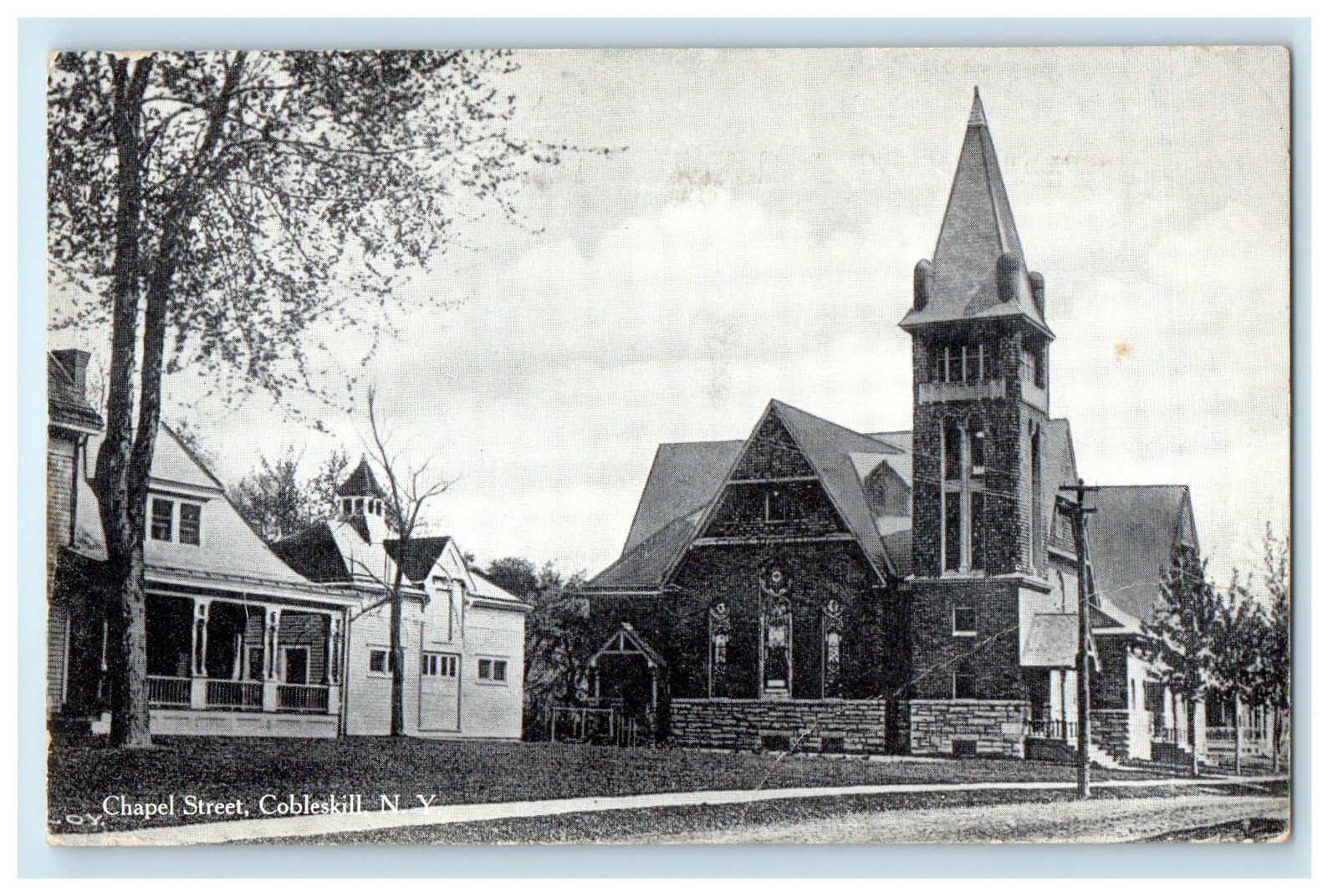 1925 Chapel St. Cobleskill, New York NY Vintage Unposted Postcard