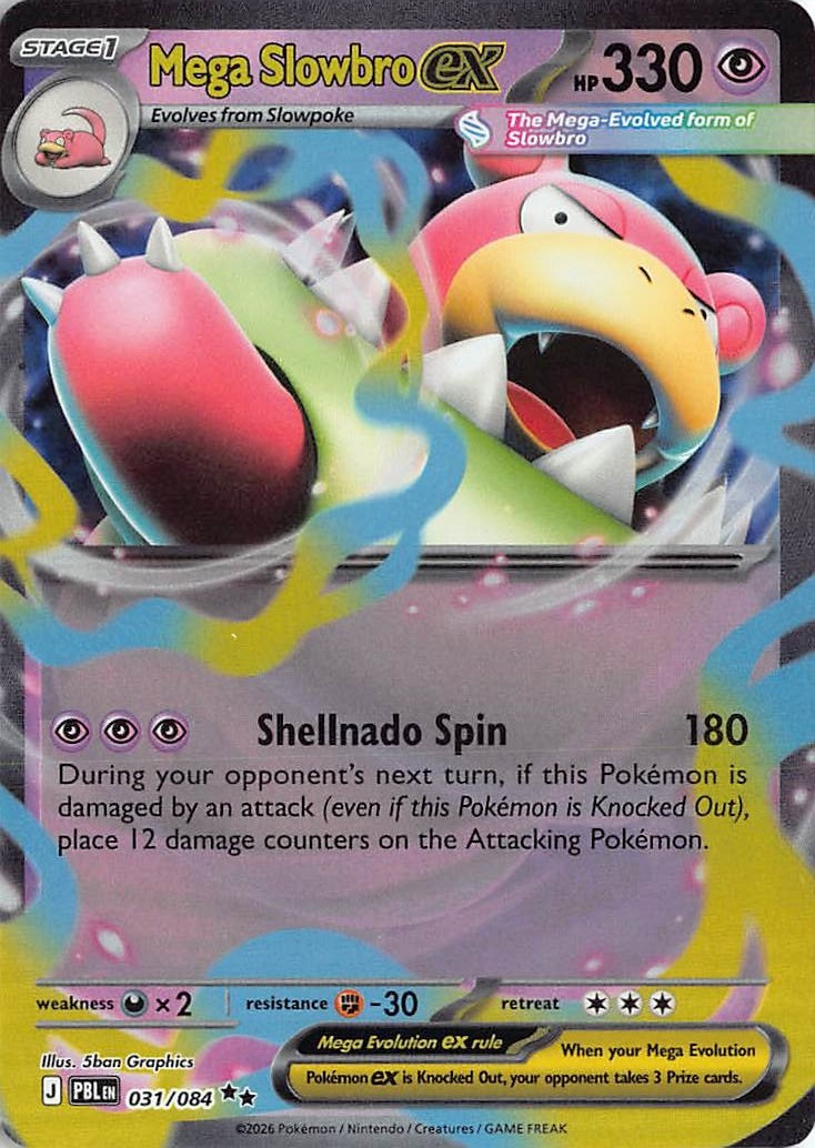 Mega Slowbro ex 031/084 Pitch Black Near Mint Double Rare