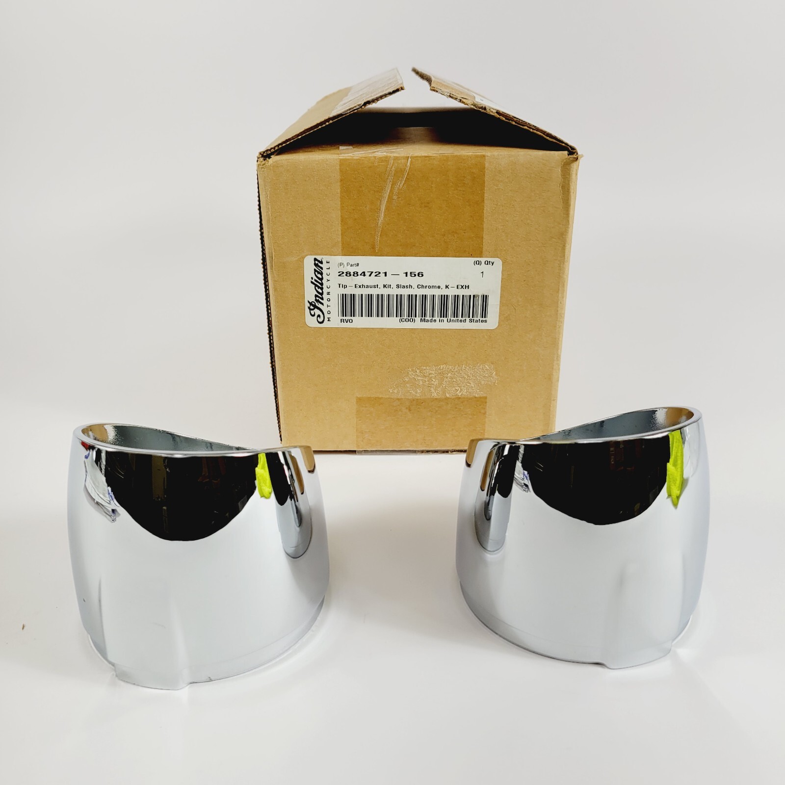 NEW Indian 2022-2024 Cheif Slash Tips-Chrome 2884721-156 for Stage 1 Slip-ons