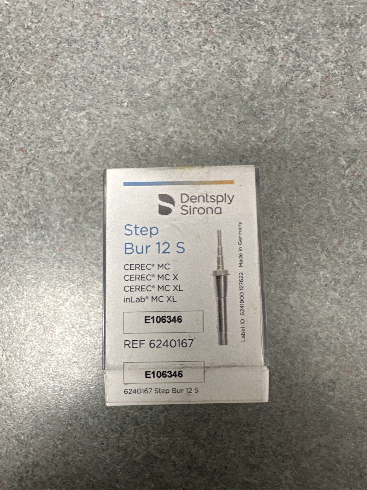 Sirona CEREC Step Bur 12 S For inLab MC XL 6/Pk (SEALED BOX) Sirona CEREC Step Bur 12 S For inLab MC XL 6/Pk (SEALED BOX)