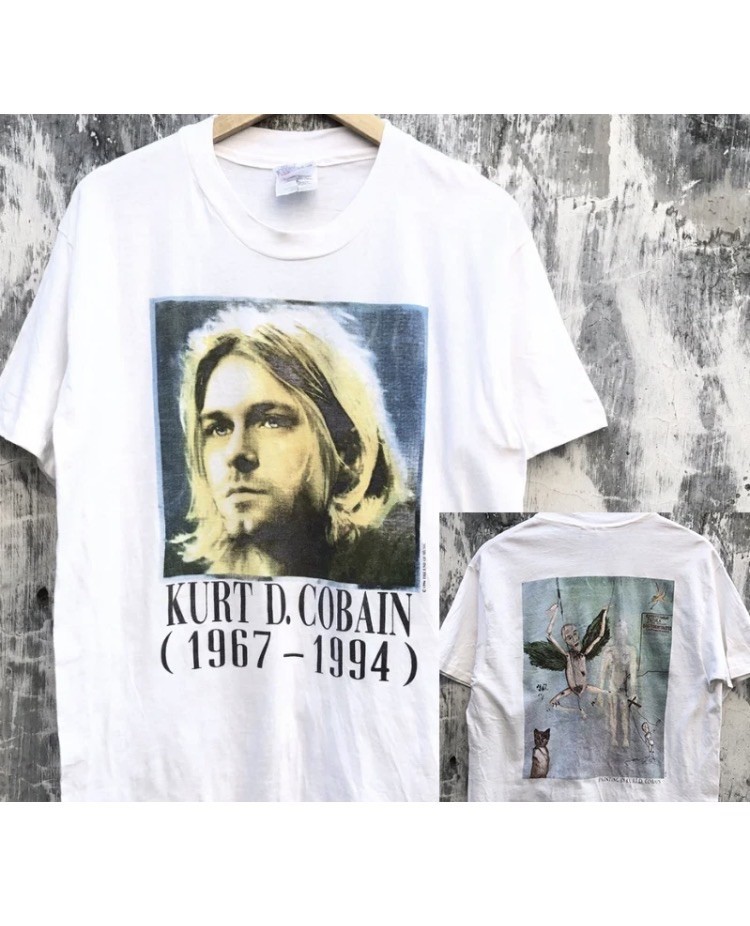Vintage Memorial Kurt Cobain 1967-1994 Shirt Double Sides Unisex Size S to 5XL