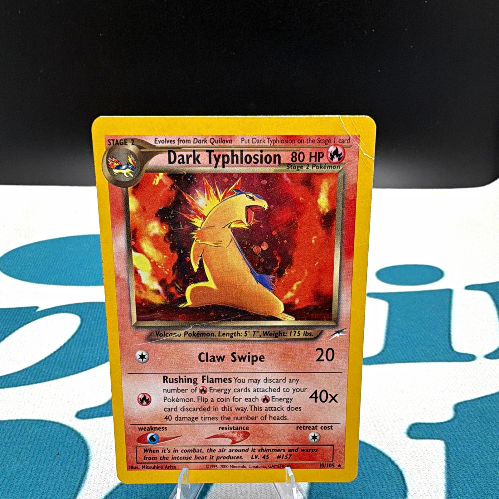 Pokémon TCG Dark Typhlosion 10/105 Neo Destiny ENG 80 HP Holo Pokémon TCG Dark Typhlosion 10/105 Neo Destiny ENG 80 HP Holo