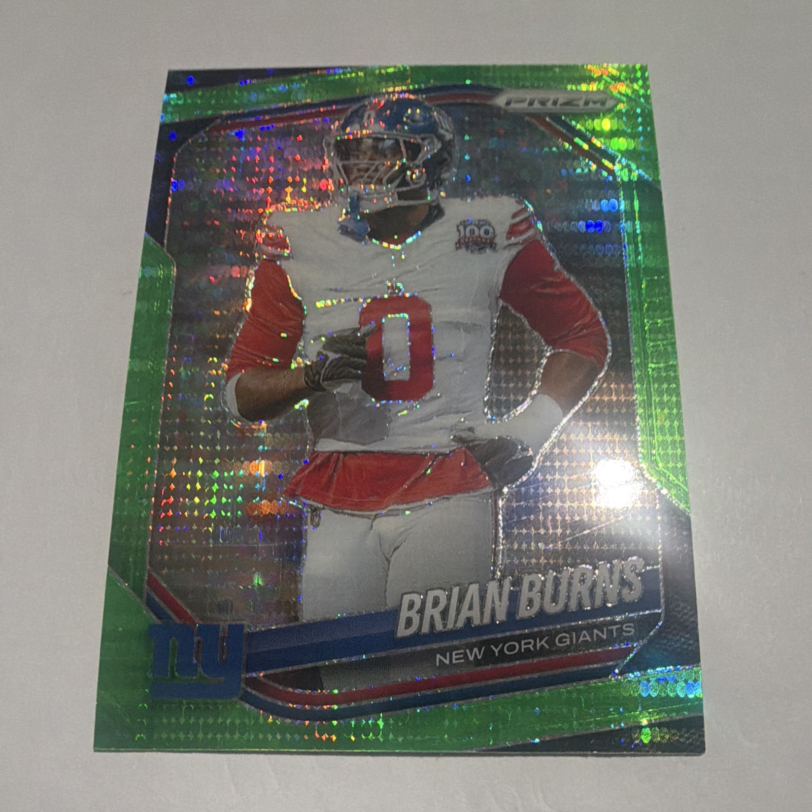 2025 Panini Prizm - Brian Burns #147 Neon Green Pulsar Prizm