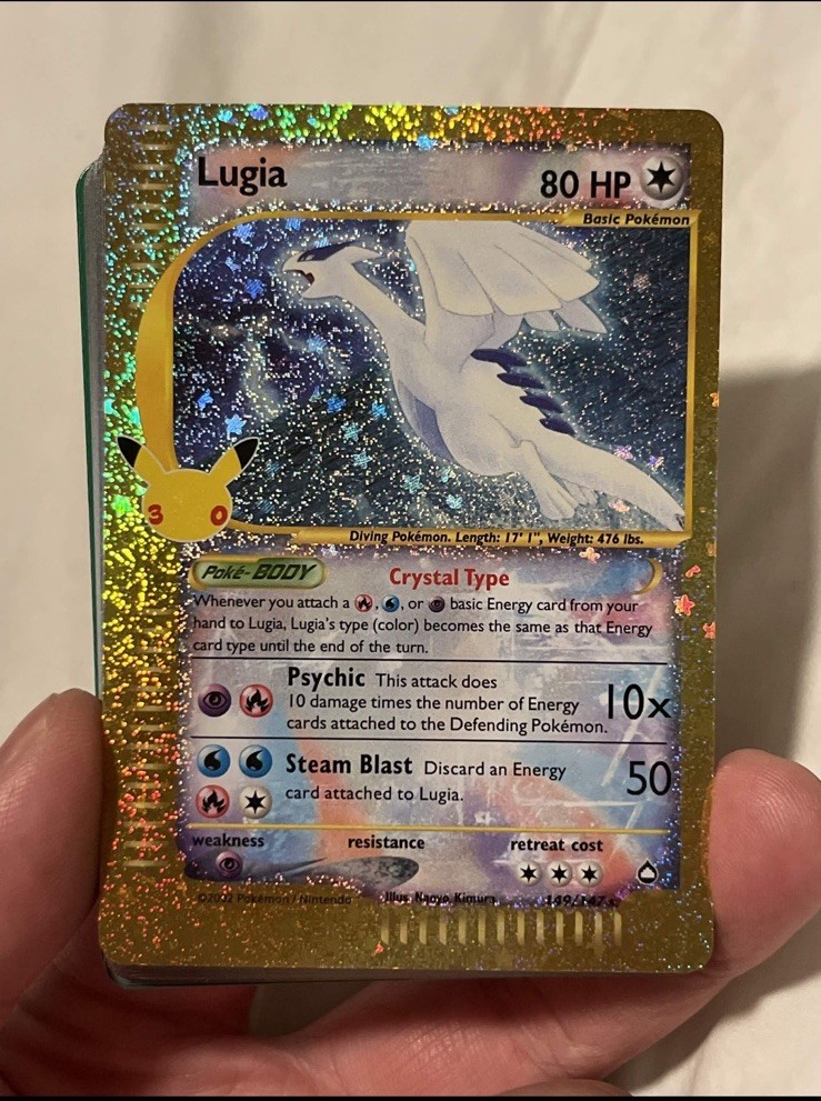 Pokemon TCG Lugia Aquapolis Secret Rare Holo Crystal Type 149/147 80 HP EN