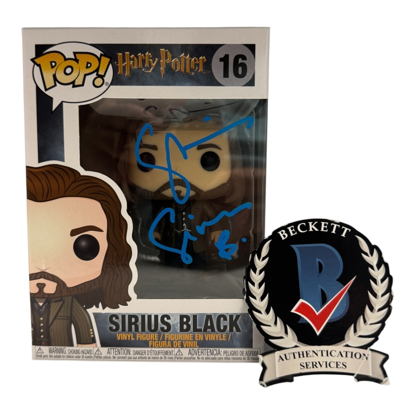 Gary Oldman Signed Auto Funko Pop 16 Harry Potter Beckett Bas Sirius Black INSC
