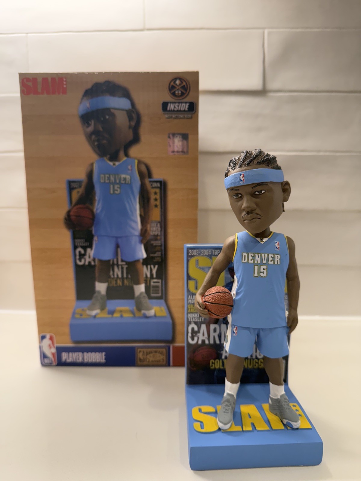 CARMELO ANTHONY Melo Denver Nuggets Slam Magazine Cover Rare NBA Bobblehead NIB