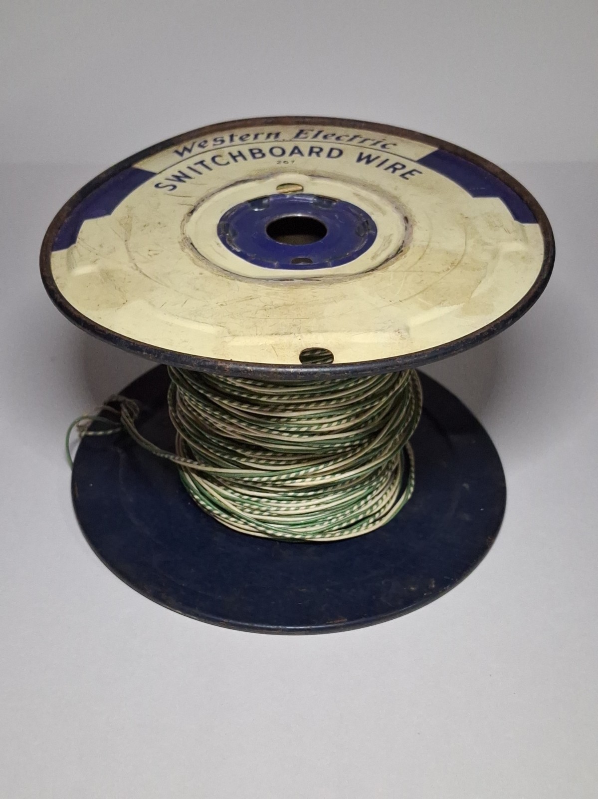 Vintage 1955 Western Electric 22W Switchboard Wire 267 & Spool 365086 USA