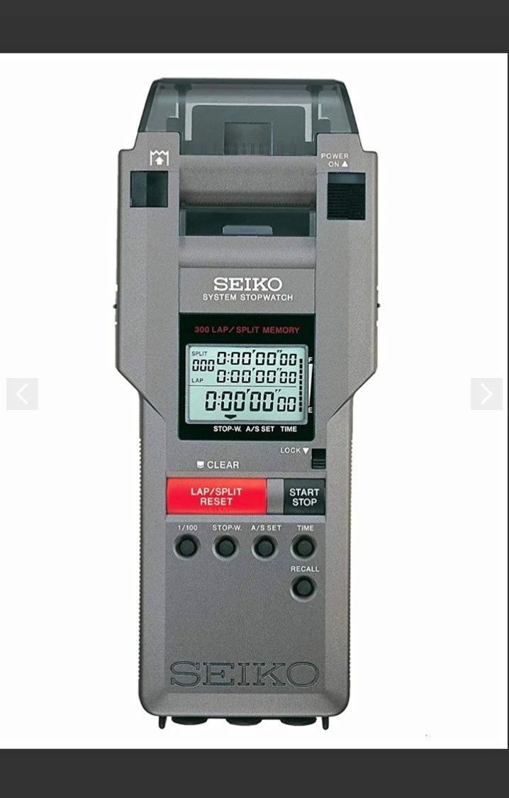 Seiko S149 Stopwatch Integrated Printer Memory Chronograph Timer Gray Plastic Seiko S149 Stopwatch Integrated Printer Memory Chronograph Timer Gray Plastic