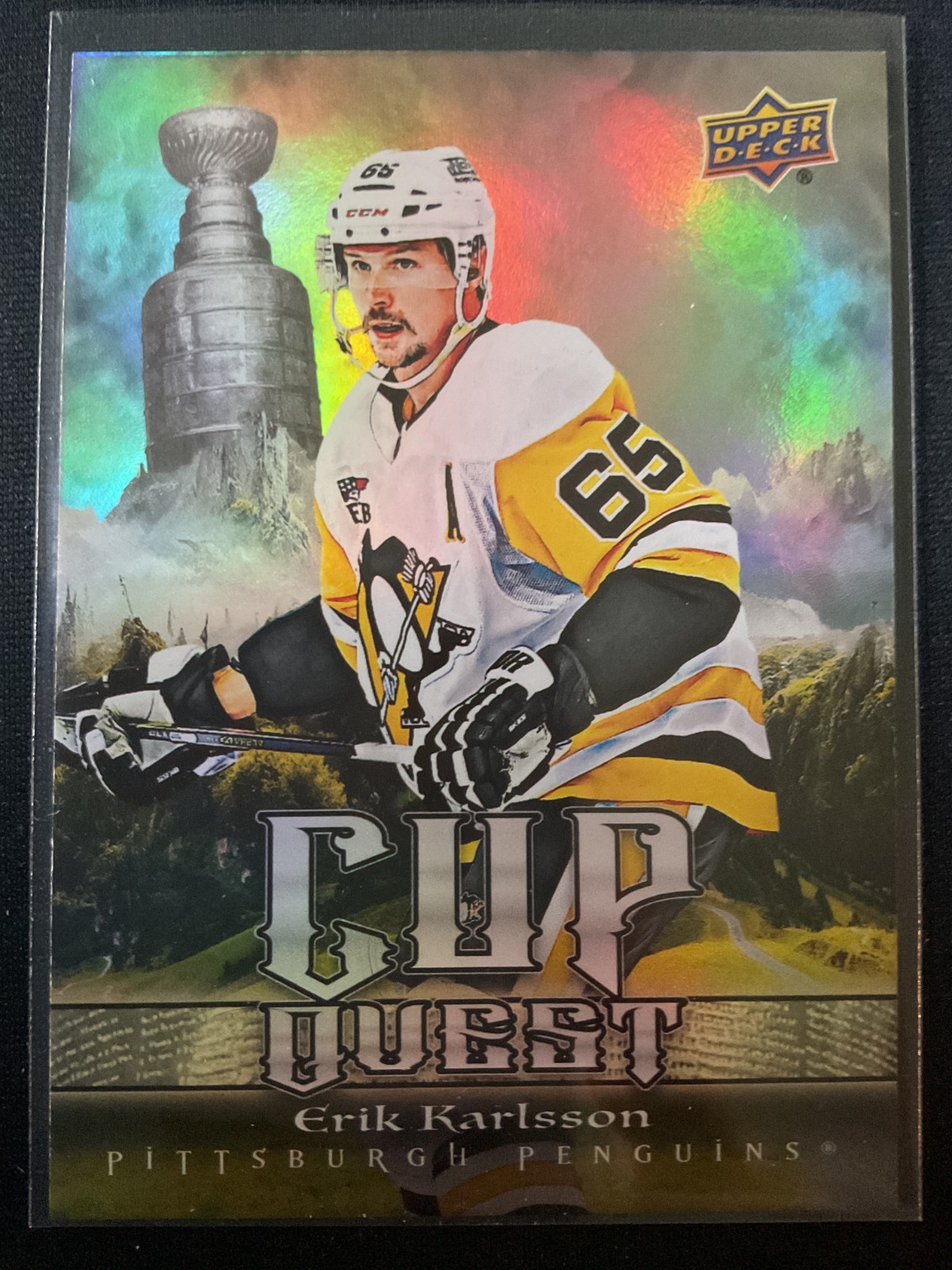 Erik Karlsson 2025-26 Upper Deck Cup Quest Gold Parallel Card #02/25