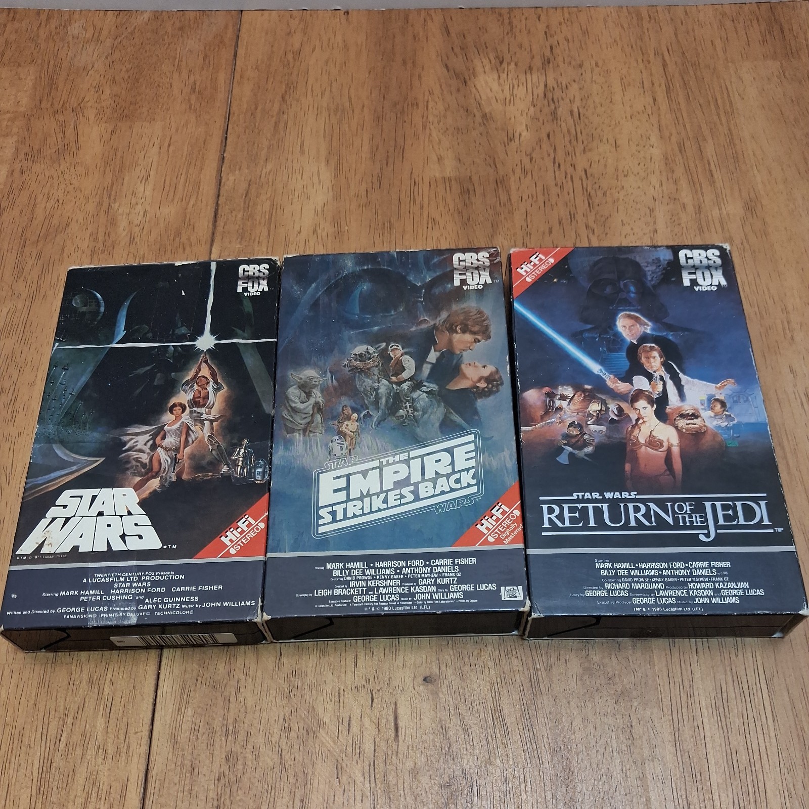 Star Wars Original Trilogy VHS 1984/1986 CBS FOX Red Corner NO BARCODES