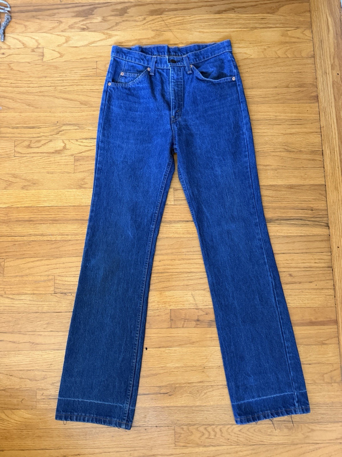 Vintage Levi’s 517 Denim Jeans Dark blue Wash Boot Cut Orange tab USA Size 30x32