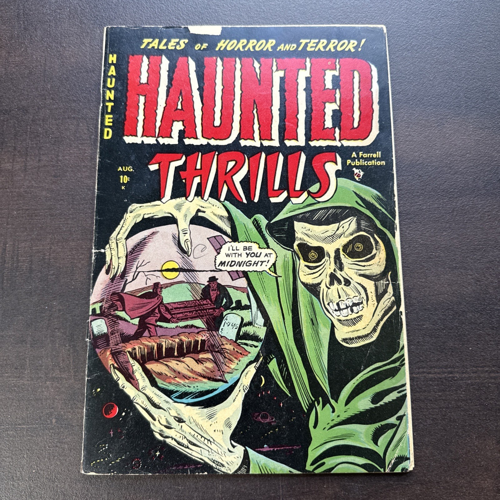 Haunted Thrills 2 Skull Grim Reaper 1952 Ajax-Farrell Atomic Explosion Haunted Thrills 2 Skull Grim Reaper 1952 Ajax-Farrell Atomic Explosion