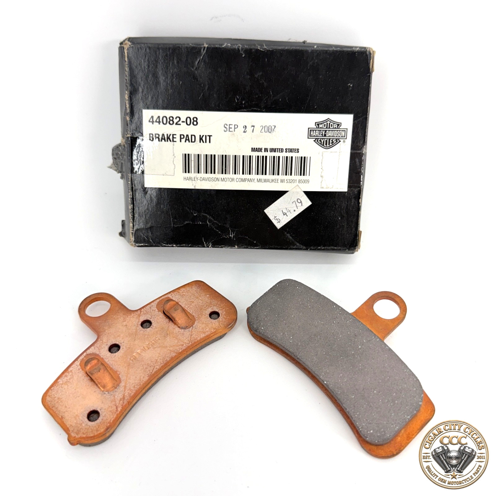 OEM 08-17 Harley Dyna 08-10 Softail Front Brake Pads Set Pair Kit 44082-08 NOS