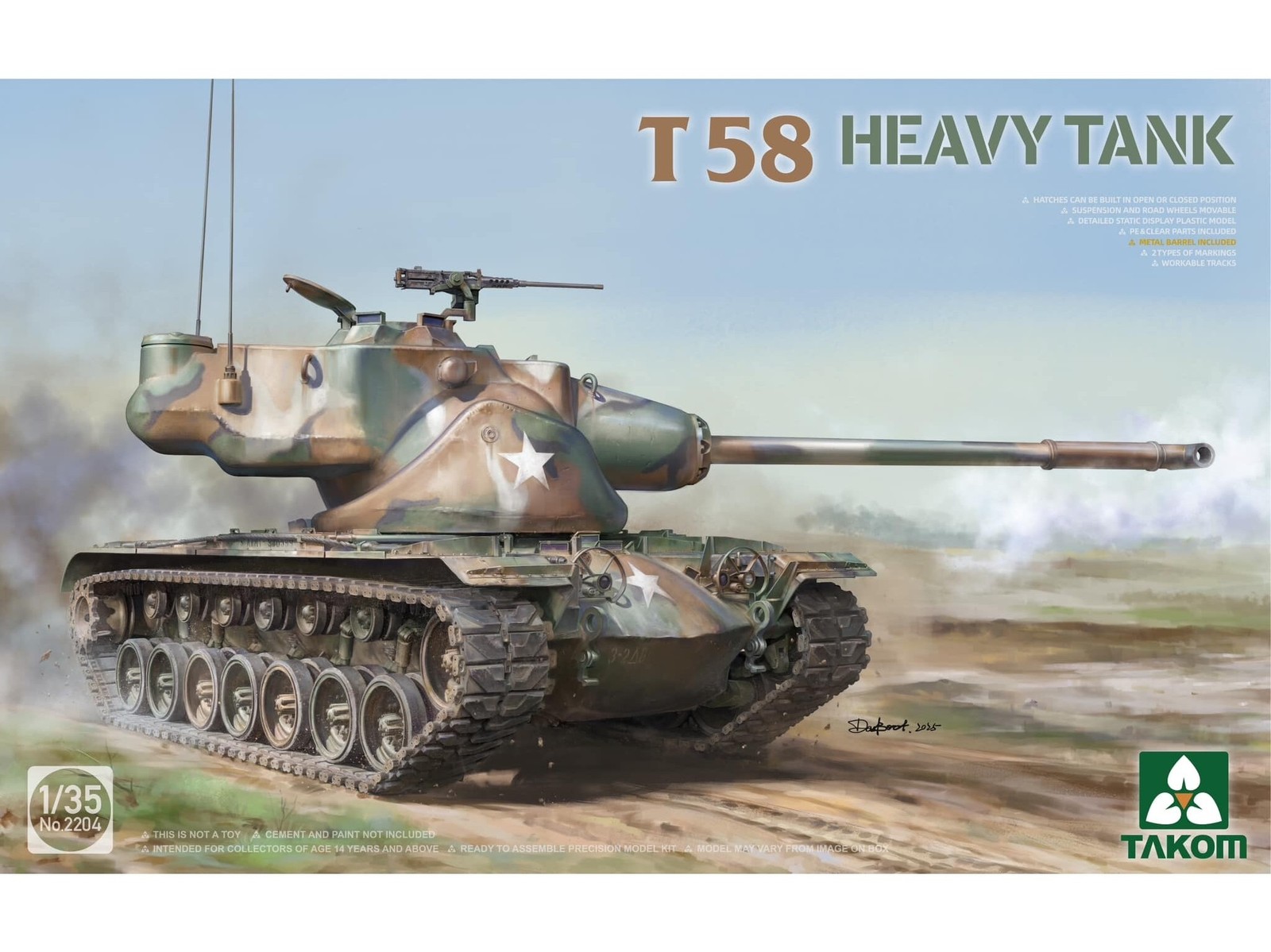 Takom - T58 Heavy Tank, 1/35, 2204