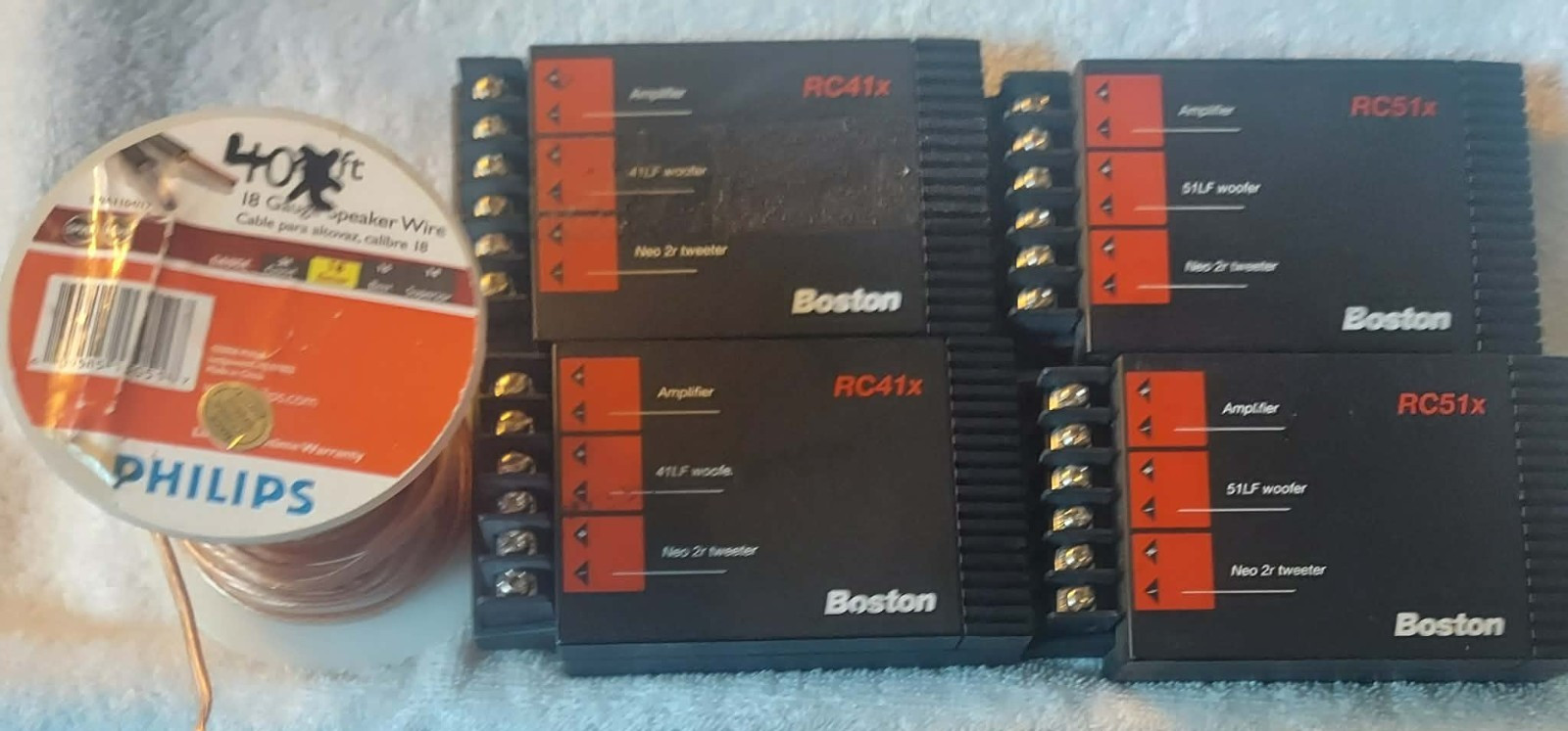 2X Amplifier RC51x 51LF woofer Neo 2r tweeter BOSTONš„2X RC41x Boston Amplifier 2X Amplifier RC51x 51LF woofer Neo 2r tweeter BOSTONš„2X RC41x Boston Amplifier