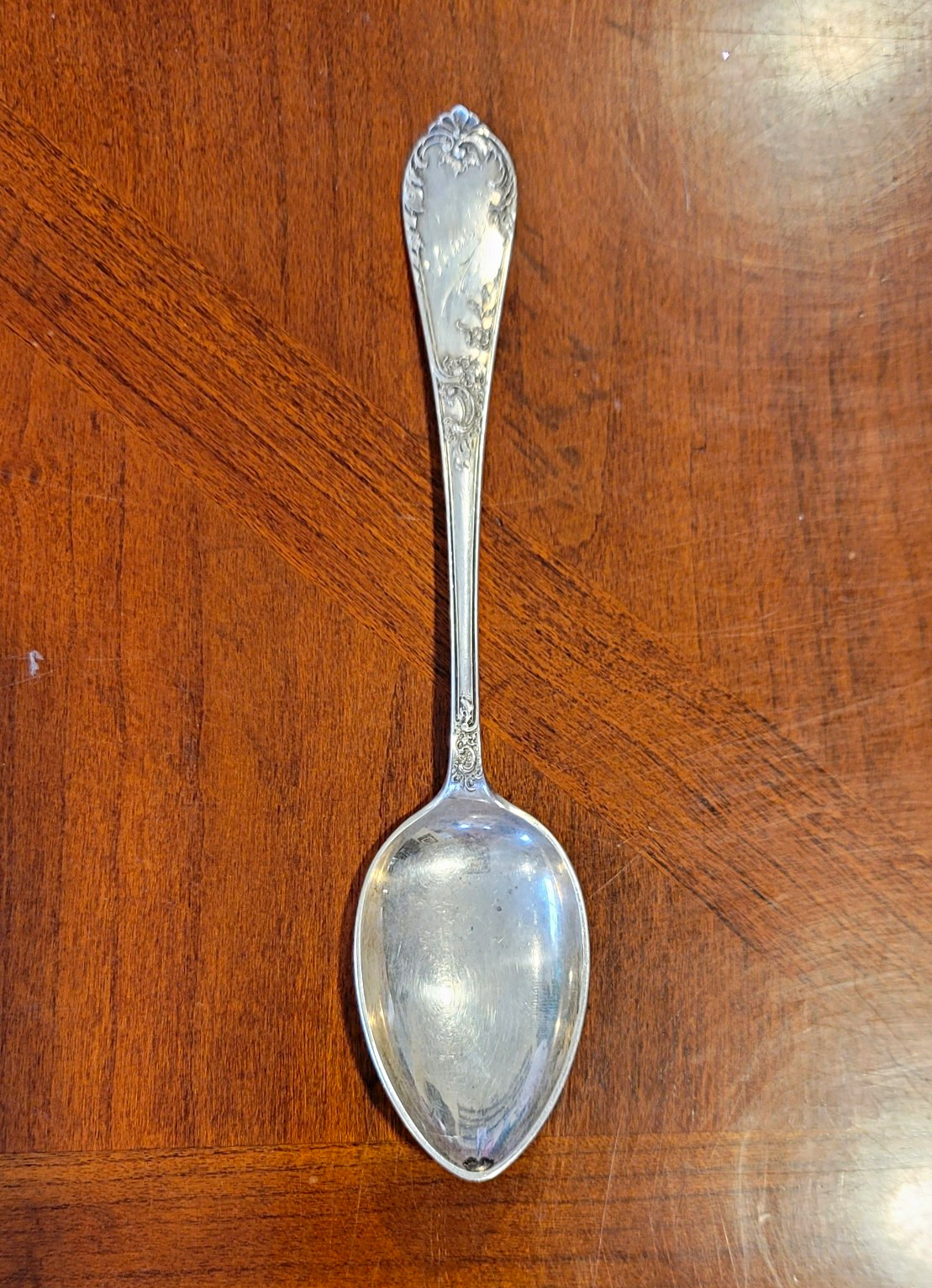Antique 830S Silver David Andersen Engraved Serving Spoon Rococo-Revival Norway Antique 830S Silver David Andersen Engraved Serving Spoon Rococo-Revival Norway