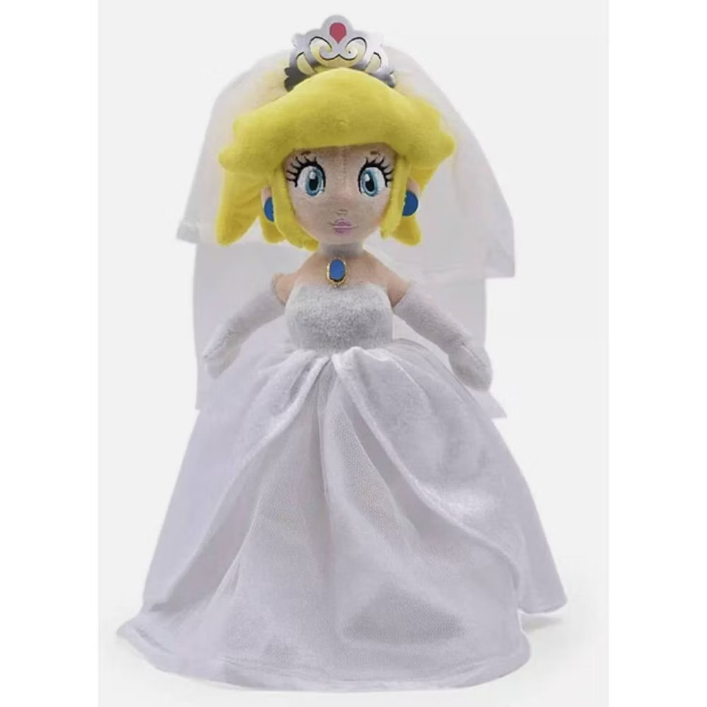 Nintendo Mario Odyssey Princess Peach Doll in Bride Dress