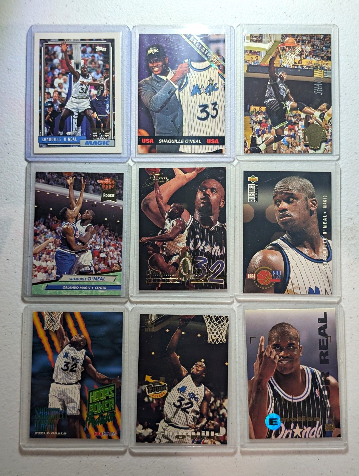 Shaquille O\'Neal 9 Card Lot Some Rookies Surface/Corner/Edge Wear SEE PHOTOS Shaquille O\'Neal 9 Card Lot Some Rookies Surface/Corner/Edge Wear SEE PHOTOS