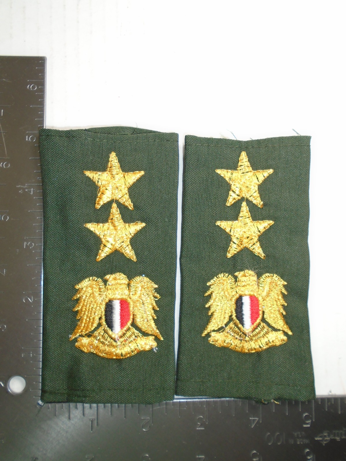 Vintage Syrian/Syria Army Ground Forces Colonel Shoulder Boards