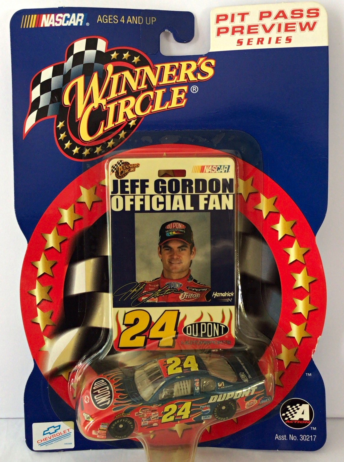 Winner\'s Circle Jeff Gordon NASCAR #24 DuPont Chevy Monte Carlo 1:64 Pit Pass