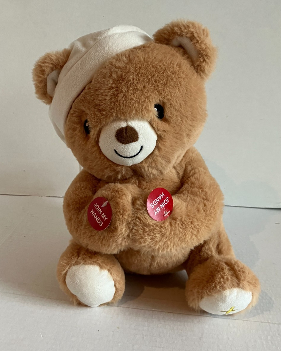 Cuddle Barn Paws for Prayers Singing Music Teddy Bear \