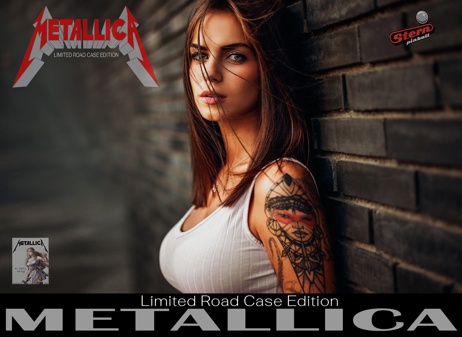 METALLICA  Pinball Alternate Translite (Road Case  Limited )
