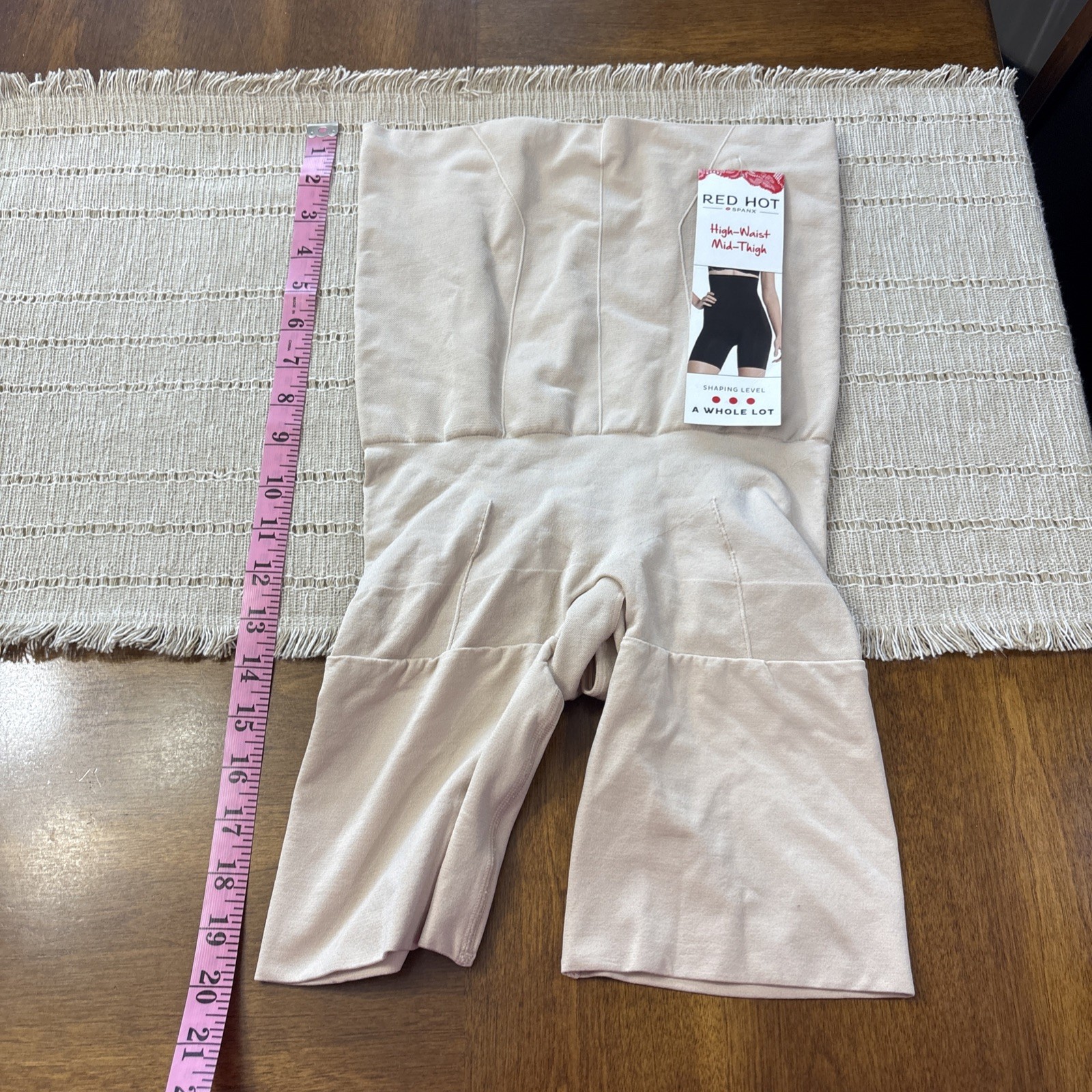 NWT Spanx Large Mid-Thigh High-Waisted Shaper Flat-Out Flawless Soft Nude FS4015