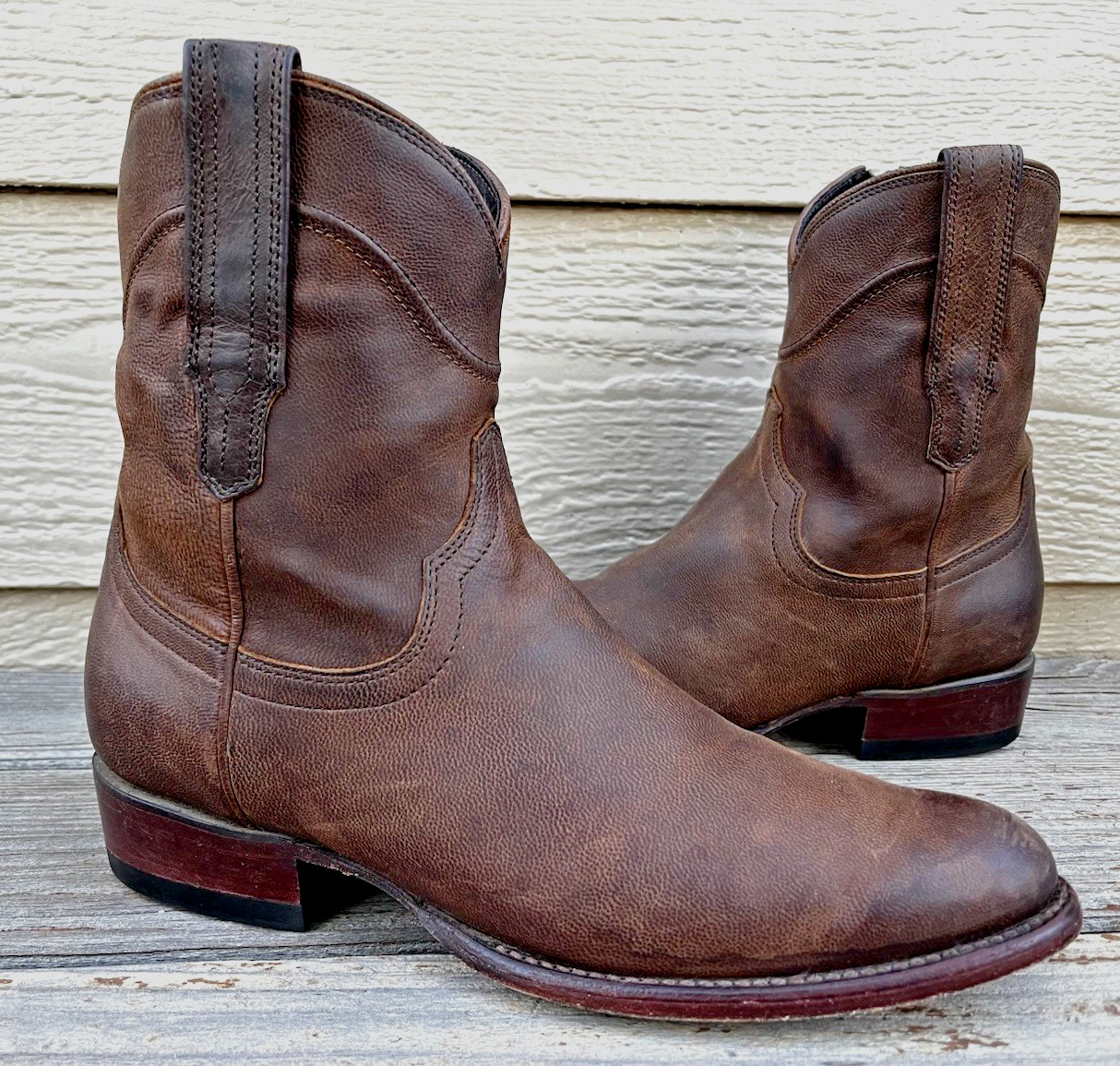Tecovas The Dean Men’s 8.5D Leather Western Cowboy Ankle Boots Side Zip Brown Tecovas The Dean Men’s 8.5D Leather Western Cowboy Ankle Boots Side Zip Brown