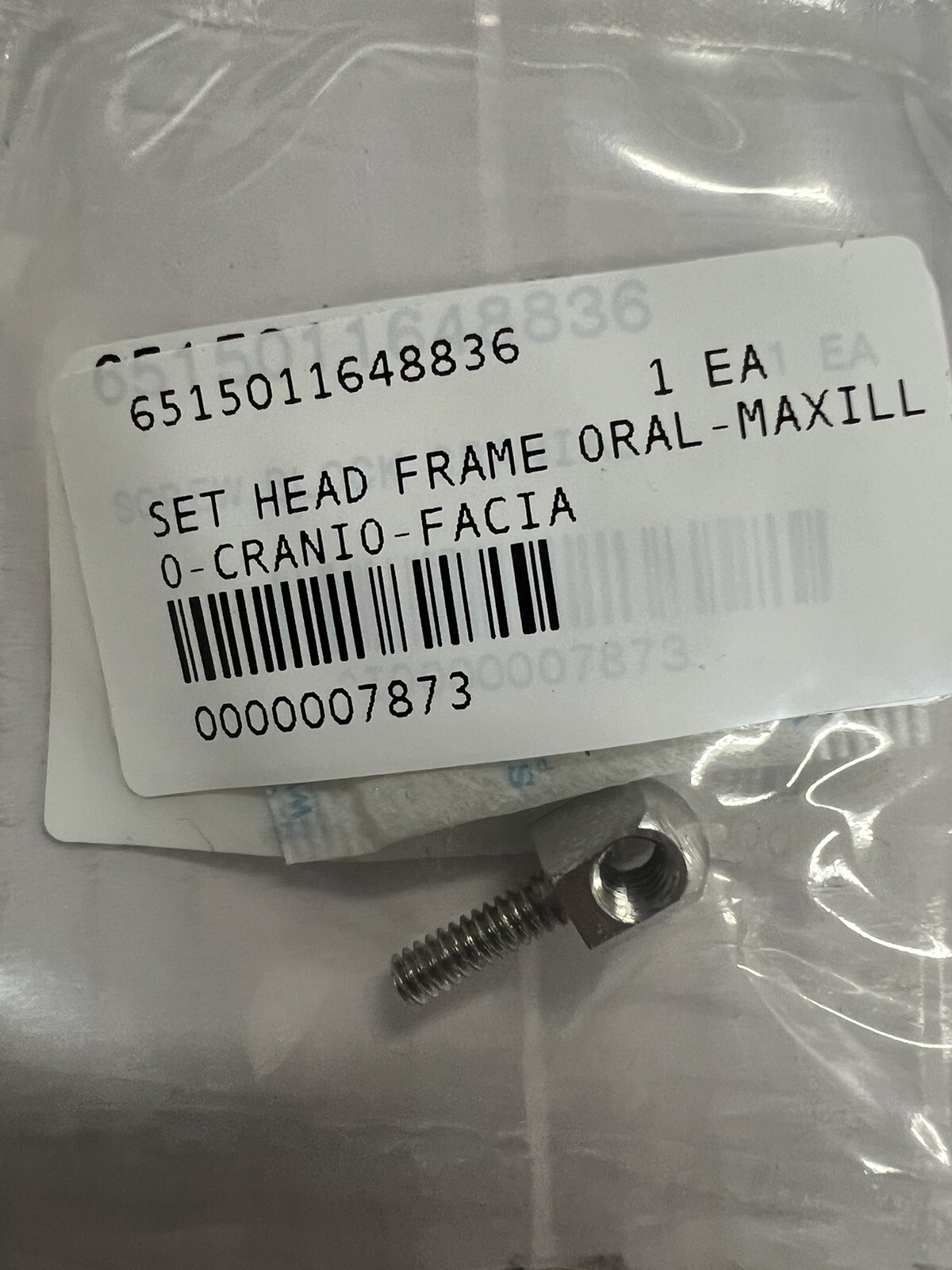 Oral-Maxillo Cranial Block Screw PN 01-0046. NSN 6515-01-164-8836. Oral-Maxillo Cranial Block Screw PN 01-0046. NSN 6515-01-164-8836.