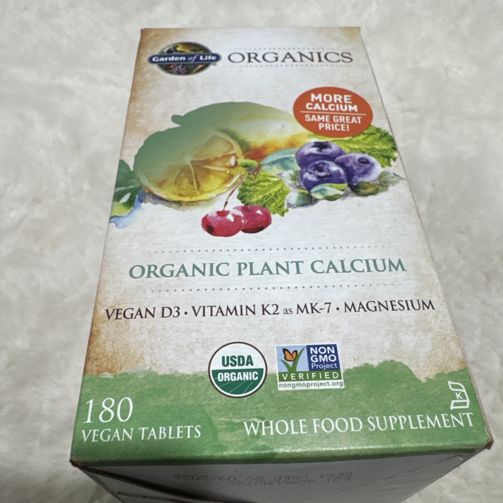 Garden of Life Mykind Organic Plant Calcium 800mg Vegan Tablets - 180 Count Garden of Life Mykind Organic Plant Calcium 800mg Vegan Tablets - 180 Count