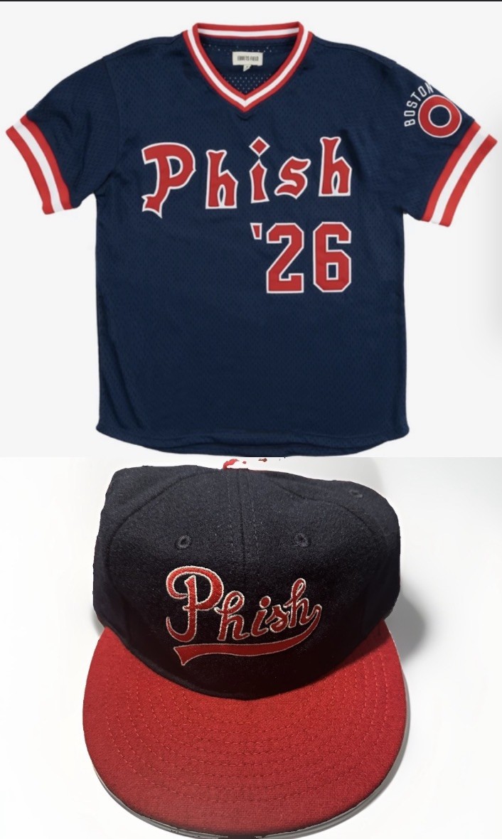 Phish Baseball Ebbets Hat AND Jersey (size XL) 2026 Fenway Park Boston Red Sox Phish Baseball Ebbets Hat AND Jersey (size XL) 2026 Fenway Park Boston Red Sox