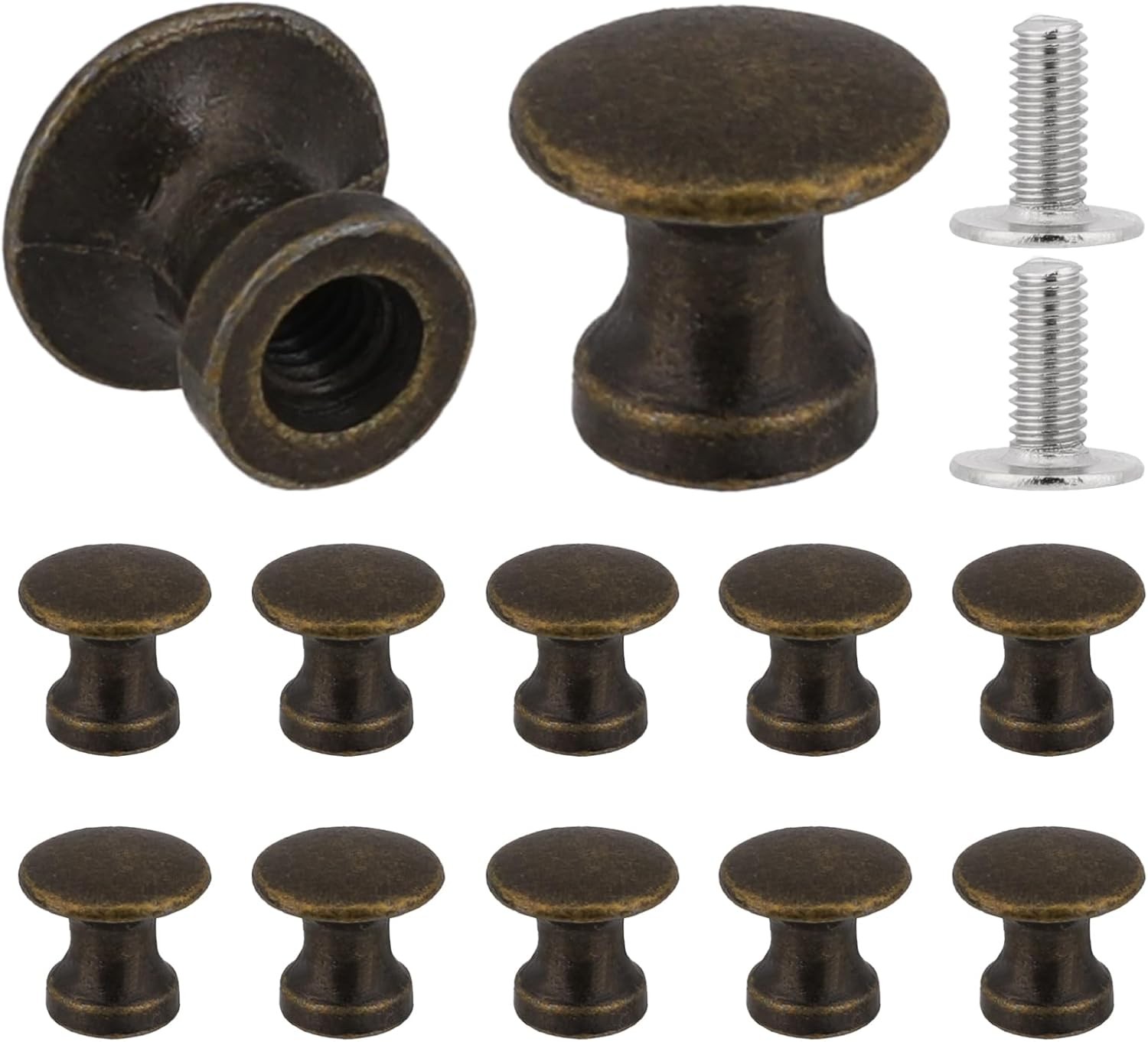 KALIONE 12 Pcs 1/2 Inch Mini Drawer Pulls, Handles for Jewelry Box, Small Cabine