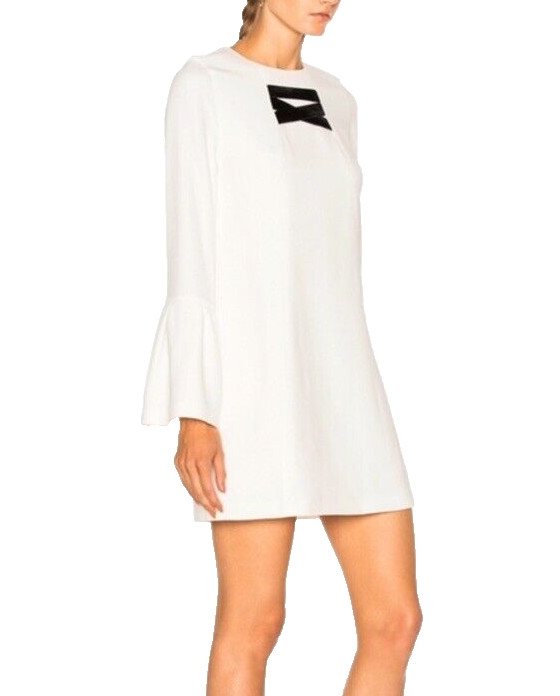 NWT Alexis Josephine White Bell Sleeves Mini Dress Size Large $484 New