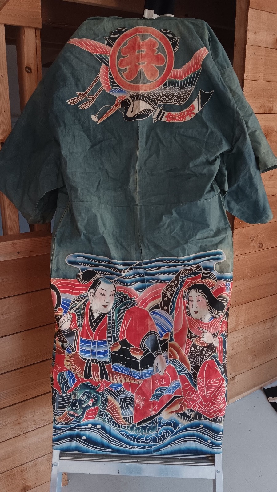 Vintage Japanese Hand-sewn ﻿Maiwai﻿ Fisherman\'s Coat - Early 20th Century - rare