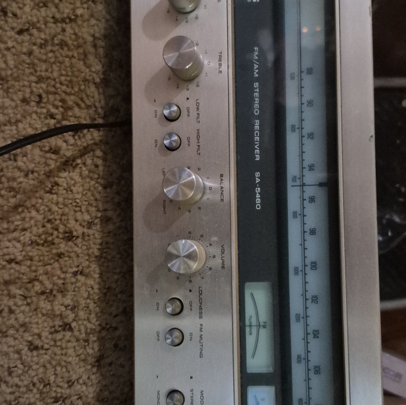 Technics by Panasonic SA-5460 FM/AM Stereo Receiver Tested Working 65 WPC Great