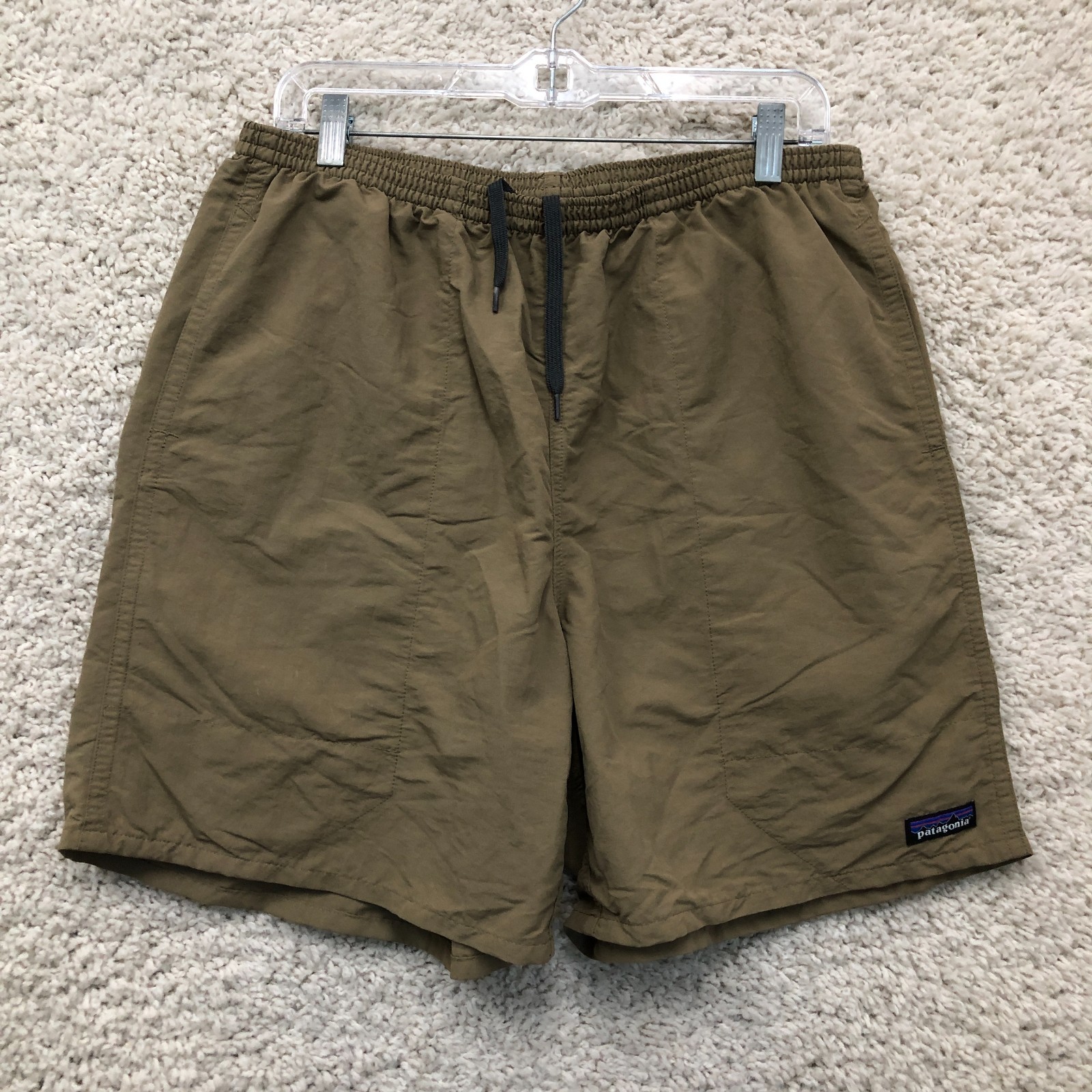 Patagonia Shorts Large Adult Green Baggies Nylon Mesh Lined Logo Outdoor Mens L