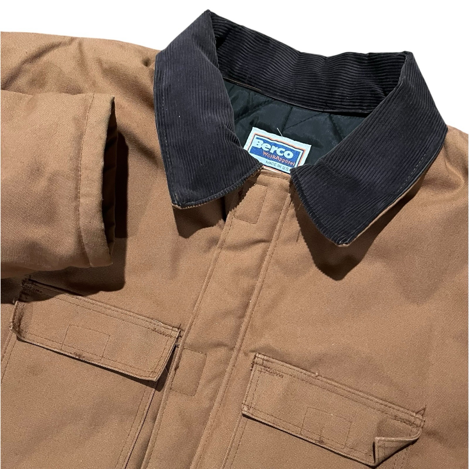 VTG 1980s BERCO WorkApparel Duck Canvas Jacket Men’s Sz XL Made In USA