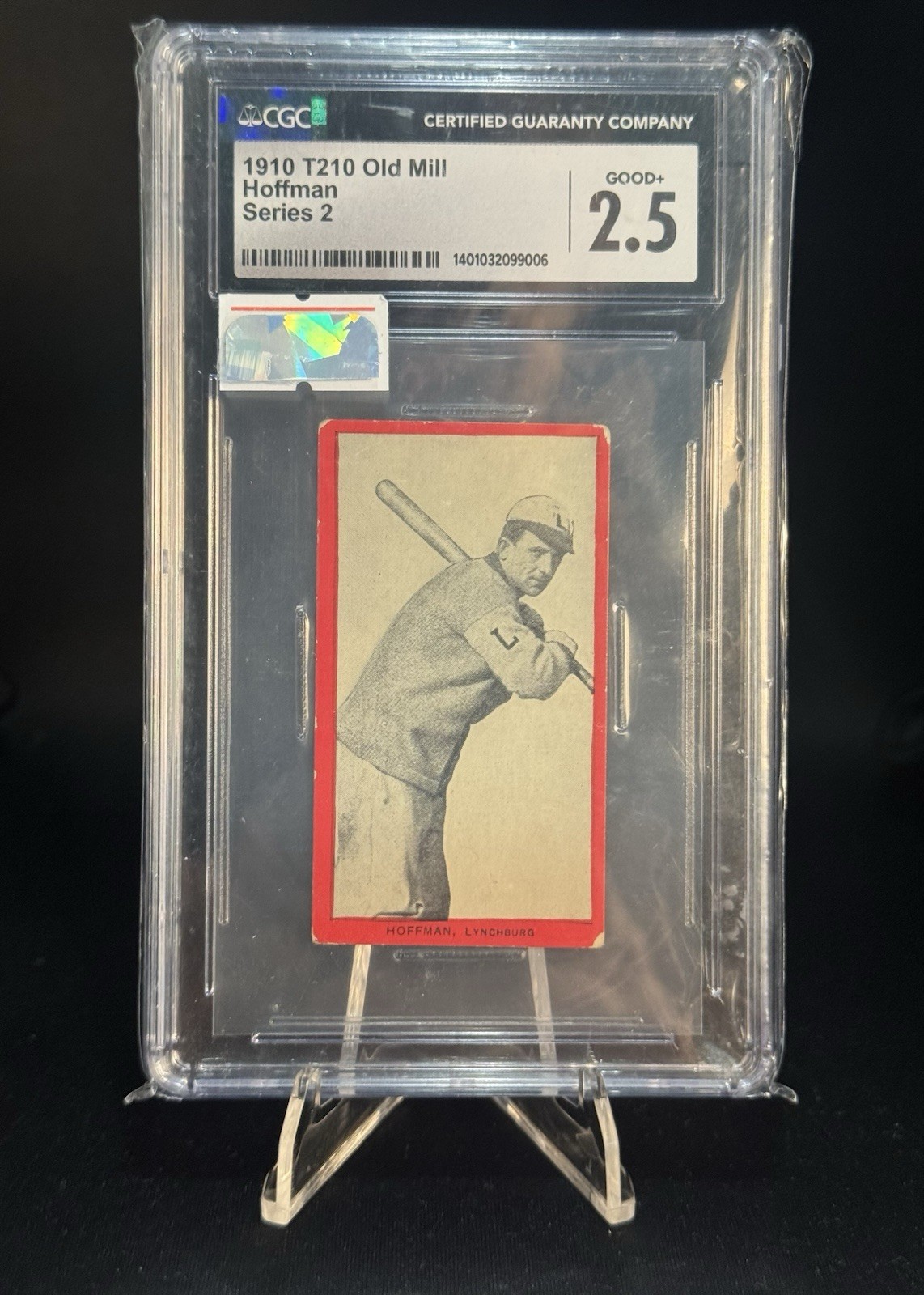 1910 T210 Old Mill Hoffman Series 2 Red Border Vintage RARE CGC 2.5 Good+ 1910 T210 Old Mill Hoffman Series 2 Red Border Vintage RARE CGC 2.5 Good+