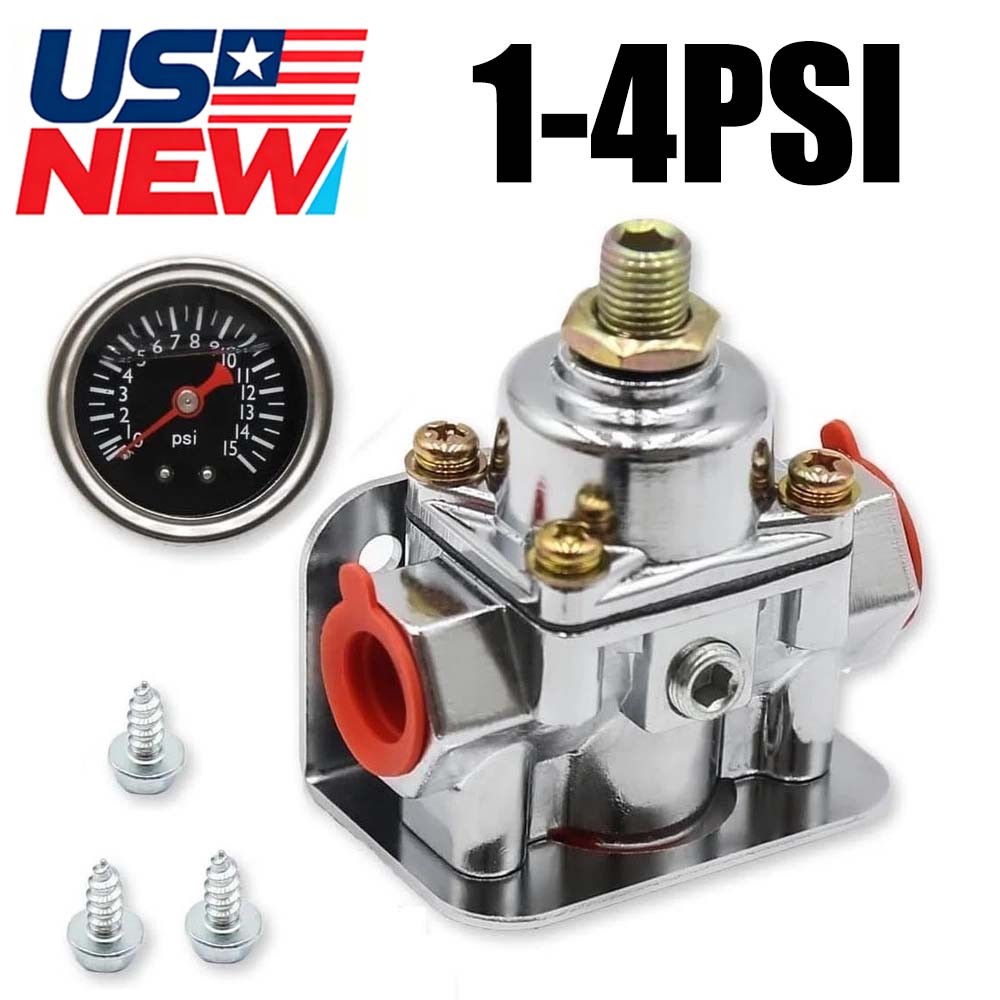 12-804 Low Fuel Pressure Adjustable Regulator & Gauge Kit For 1-4PSI Carburetor